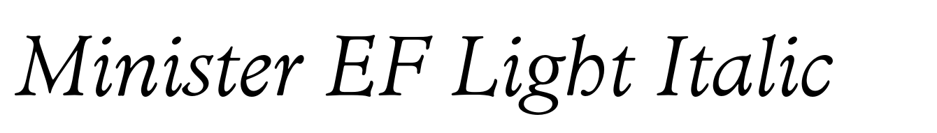 Minister EF Light Italic